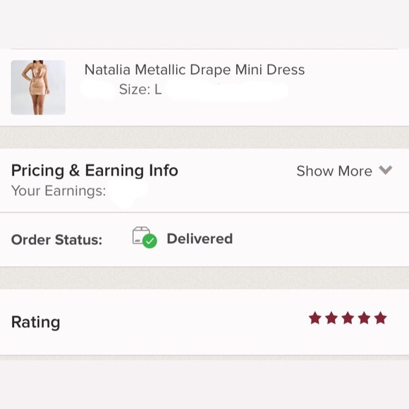 TWO LEFT Natalia Metallic Drape Mini Dress - Picture 6 of 7